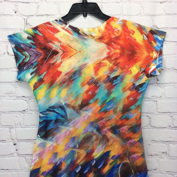 Cartise Shirt/Top Women’s Sz L Wearable Art Music Multicolor Boho Festive Beaded - Picture 4 of 8